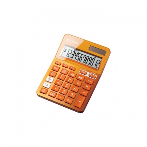 Calculadora LS-123K Laranja - Visor de 12 dígitos grande com função de cálculo de taxas. Alimentação dupla