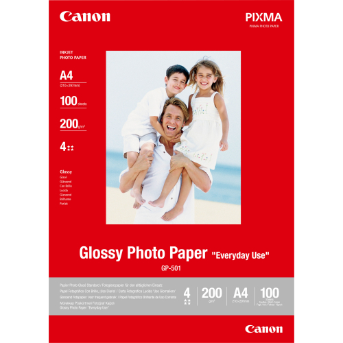 Papel Glossy Photo "Everyday Use" A4, Cx. 100 Folhas, 210 grs