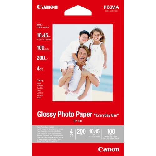 Papel Glossy Photo Paper "Everyday Use" 10x15 (4x6"), Cx.100 Folhas, 170Grs