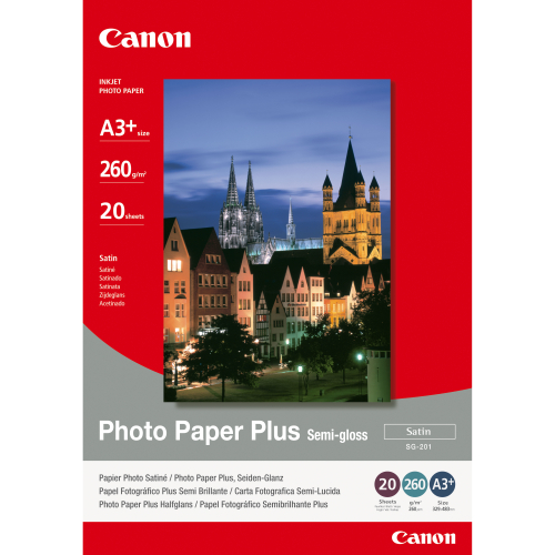Photo Paper Semi-Glossy SG-201 A3+ 20 folhas