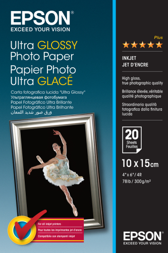 Ultra Glossy Photo Paper 10x15cm - 20 folhas
