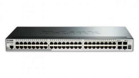D-LINK 48-PORT 10/100/1000 GIGABIT STACKABLE SMART SWITCH + 4 10G SFP+