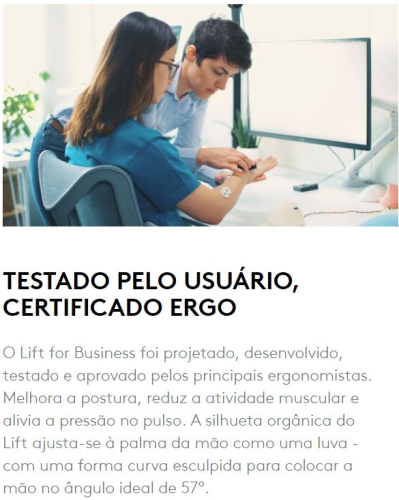 RATO ARGONOMICO VERTICAL SEM FIOS LOGITECH LIFT FOR BUSINESS PRETO 910-006494