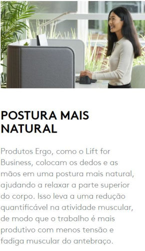 RATO ARGONOMICO VERTICAL SEM FIOS LOGITECH LIFT FOR BUSINESS PRETO 910-006494