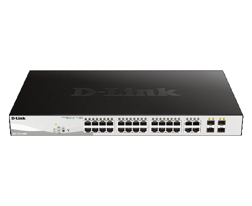 D-LINK 28-PORT GIGABIT POE+ SMART SWITCH INCL 4-PORT SFP COMBO (370W)