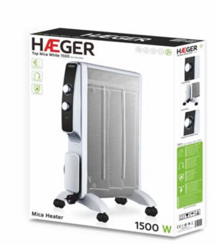 AQUECEDOR IRRADIADOR HAEGER TOP MICA WHITE 1500W