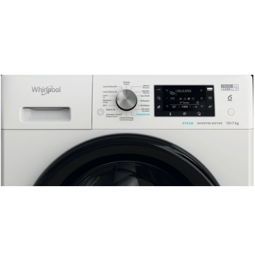 Maquina Lavar Secar Whirlpool FFWDD 1074269 BV SPT 1400RPM 10+7Kg Condensação Classe D