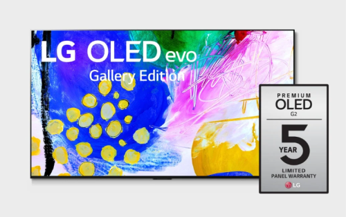 TV LG 97 polegadas OLED evo TV 4K, série G2, Gallery Edition, Processador α9 Gen5 AI, webOS 22 OLED97G29LA 