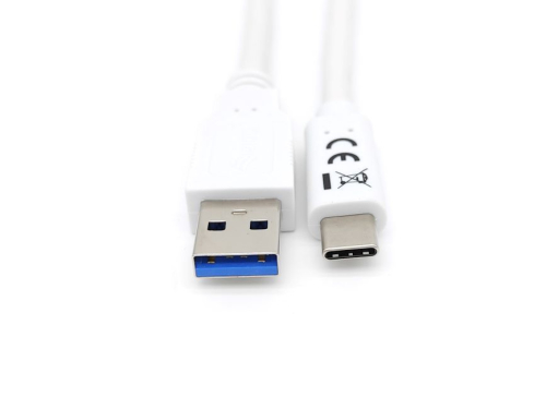 USB 3.2 Gen 1 C to A Cable,  M/M 1,0m,  5G transfer, 3A, White