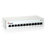 Cat.6 Patch Panel 12-Port Desktop, light-grey, shielded