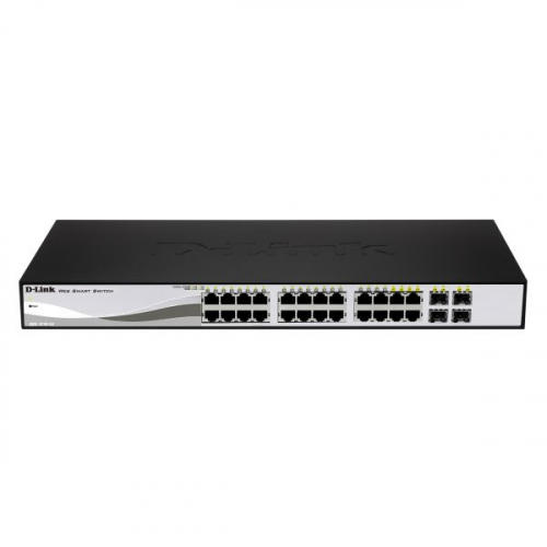 D-LINK SWITCH 24-PORT GIGABIT POE+ SMART SWITCH + 4 COMBO