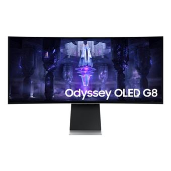 Monitor Samsung 34" Odyssey G8 OLED UWQHD 175Hz FreeSync Premium Pro com Smart TV Curvo
