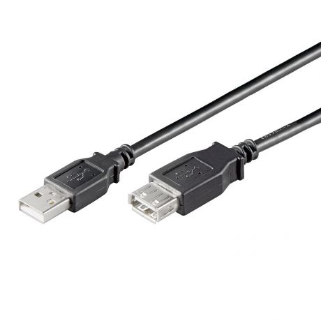 CABO EWENT EC1065 USB 2.0 TYPE-A MACHO PARA USB TYPE-A FÊMEA AWG30 1M PRETO