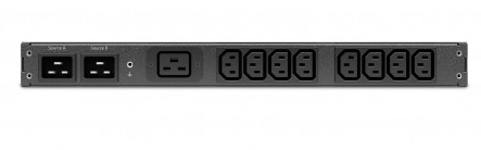 Redes Switch APC Rack ATS, 230V, 16A, C20 in, (8) C13 (1) C19 out