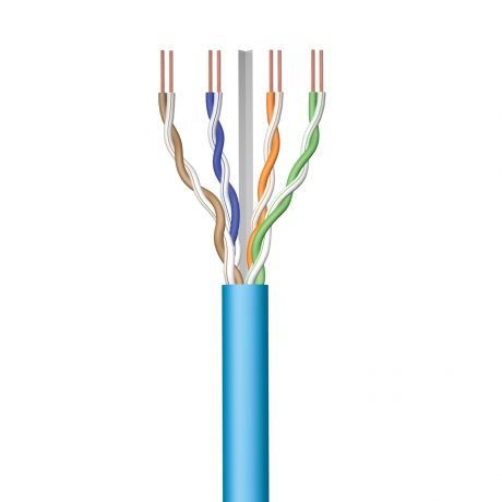 Cabo EWENT IM1221 de Rede Cat 6A U/UTP AWG23/1 CU 30mt. CPR Eca Calss SOLID, Jacket: LSZH blue