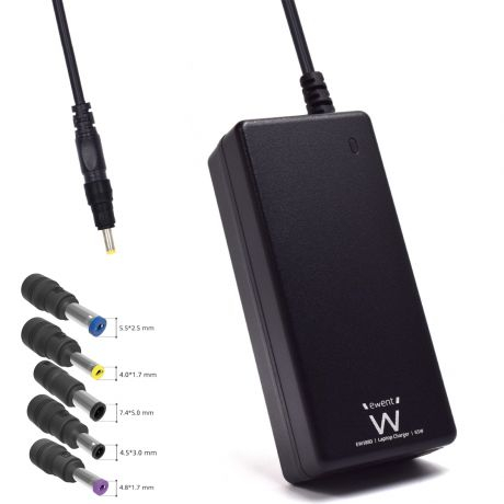 Carregador Notebook EWENT EW3898 charger Home 65W for HP, 5 tips