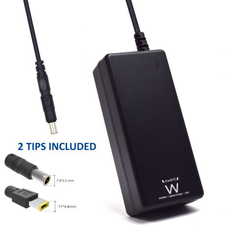 Carregador Notebook EWENT EW3987 charger Home 65W for LENOVO, 2 tips