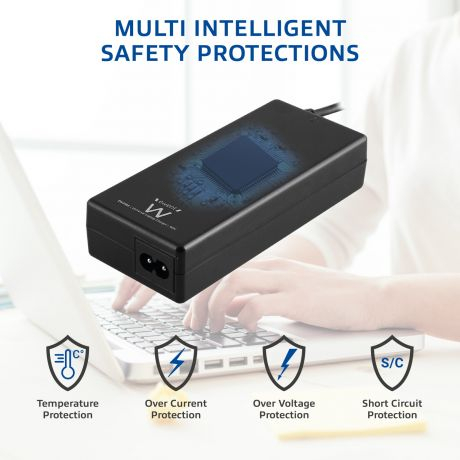 Carregador Notebook EWENT EW3987 charger Home 65W for LENOVO, 2 tips