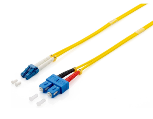 EQUIP LC / SC OPTICAL FIBER PATCH CORD, OS2, 10M