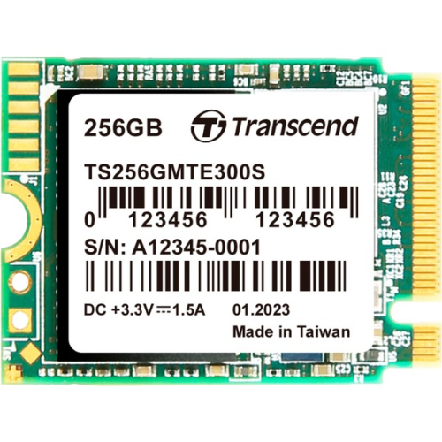 256GB, M.2 2230,PCIe Gen3x4, NVMe, 3D TLC, DRAM-less