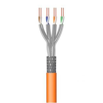 EWENT BOBINE CABO REDE CAT7 S/FTP AWG23/1 LSZH 100MT LARANJA