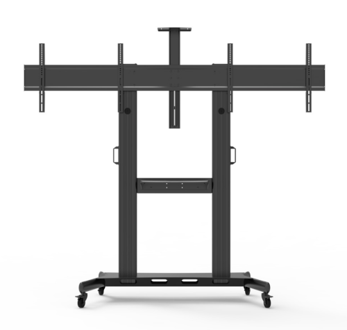 NAPOFIX SUPORTE CHAO MOVEL HORIZONTAL PRETO 2 DISPLAYS 50">70" VWA1230