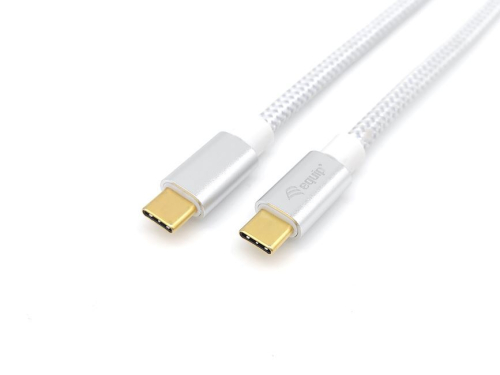 EQUIP CABO USB 3.2 GEN 2 C TO C CABLE M/M 1.0M 10G TRANSFER 5A(100W) WHITE