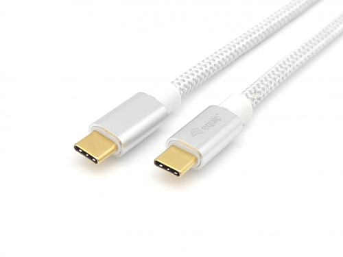 EQUIP CABO USB 3.2 GEN 2 C TO C CABLE M/M 1.0M 10G TRANSFER 5A(100W) WHITE