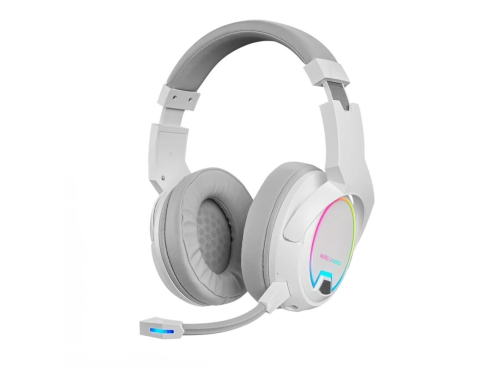 Auscultadores MARS GAMING MHW-100 WIRELESS ARGB HEADPHONES, DETACH MIC, ENC NOISE CANCEL, Branco