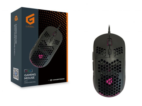 6D Gaming USB Mouse with Honeycomb Shell, 6400 DPI