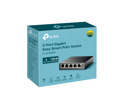Switch Easy Smart 5 Portas Gigabit com 4 Portas PoE+