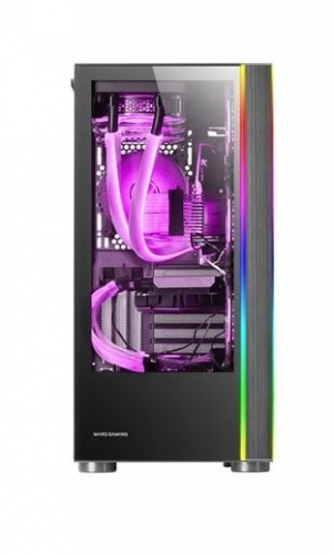 Caixa MARS GAMING MC-ULTRA XXL PREMIUM CUSTOM E-ATX CASE,ARGB DUAL STRIPES,DUAL VERTICAL CHAMBER,BLK