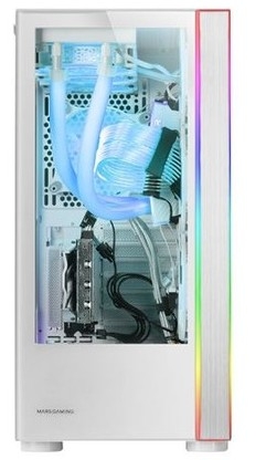 Caixa MARS GAMING MC-ULTRA XXL PREMIUM CUSTOM E-ATX CASE,ARGB DUAL STRIPES,DUAL VERTICAL CHAMBER,WH