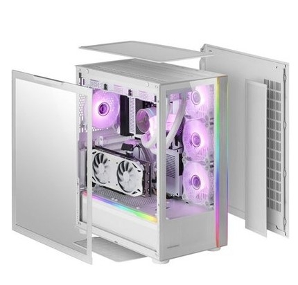 Caixa MARS GAMING MC-ULTRA XXL PREMIUM CUSTOM E-ATX CASE,ARGB DUAL STRIPES,DUAL VERTICAL CHAMBER,WH