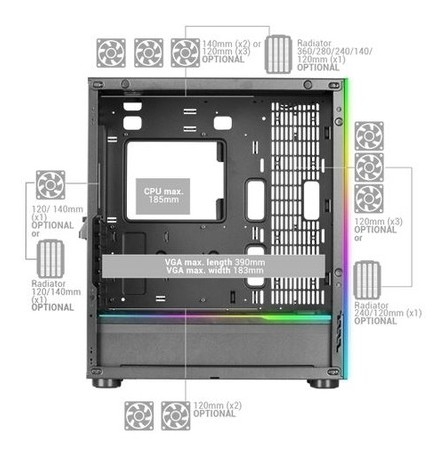 Caixa MARS GAMING MC-ULTRA XXL PREMIUM CUSTOM E-ATX CASE,ARGB DUAL STRIPES,DUAL VERTICAL CHAMBER,WH