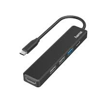 Hub HAMA USB-C, Multiport, 5 Ports, 3 x USB-A, USB-C, HDMI - 200117