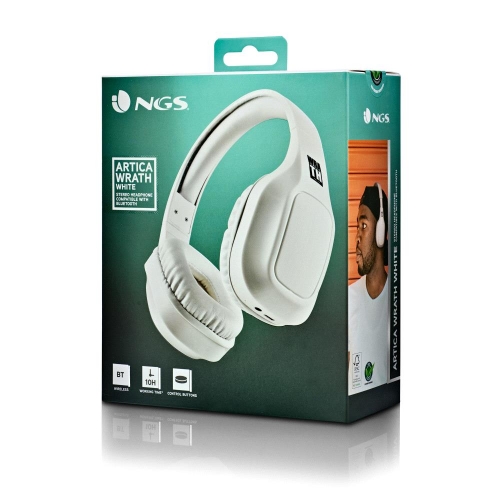 HEADPHONE NGS COMPATÍVEL COM BLUETOOTH - ENTRADA DE LINHA MÃOS LIVRES ARTICA WRATH WHITE - ARTICAWRATHWH