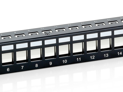 EQUIP PATCH PANEL 19" MODULAR 24P 1U FTP VAZIO PRETO