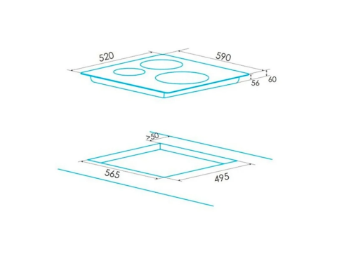 Placa Inducao Encastre EDESA EIMS-6330 B BK 60Cm