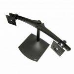 Ergotron DS100 - Plataforma - horizontal - para 2 visores LCD - alumínio, aço - preto - tamanho de tela: até 24" - Computador de mesa