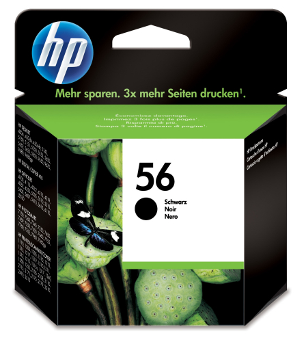 HP 56 - 19 ml - preto - original - tinteiro - para Deskjet 51XX, Officejet 42XX, 56XX, J5508, J5520, Photosmart 7550, psc 1110, 12XX, 13XX