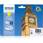 Epson T7034 - 9.6 ml - tamanho L - amarelo - original - blister - tinteiro - para WorkForce Pro WP-4015, WP-4025, WP-4095, WP-4515, WP-4525, WP-4535, WP-4545, WP-4595