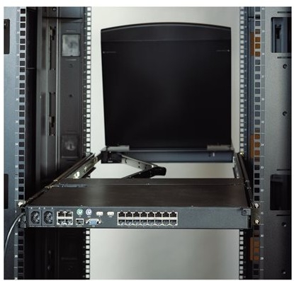 Kit de montagem de bastidor de consola KVM preto 1U APC KVM-LCDMOUNT
