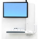 Ergotron StyleView - Kit de montagem (elevador vertical) - para ecrã LCD/equipamento PC - sistema de assento ajustável - branco - tamanho de tela: até 24" - montável em parede
