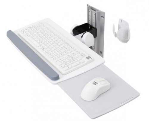 Ergotron Neo-Flex Suporte de teclado/rato deslize para fora montagem na parede branco, 45-403-062