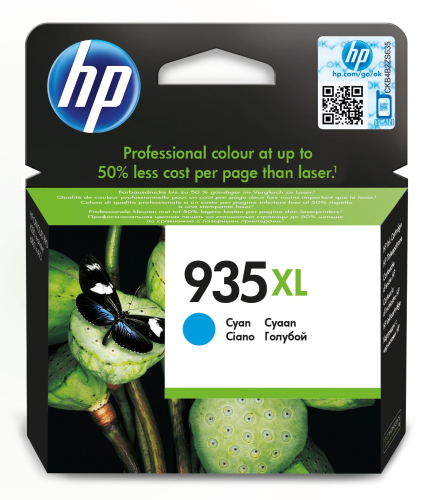 HP 935XL - Alto Rendimento - azul cyan - original - tinteiro - para Officejet 6812, 6815, 6820, Officejet Pro 6230, 6230 ePrinter, 6830, 6835