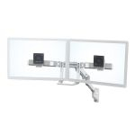 Ergotron HX - Kit de montagem (pega, braço articulado, montagem de parede, 2 eixos, arco de dobradiça, extensão) - para 2 visores LCD - branco - tamanho de tela: até 32