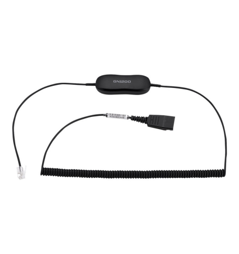 Jabra GN1218 AC Attenuation - Cabo de auricular - Quick Disconnect tomada - 2 m - para Cisco IP Phone 78XX, 88XX, BIZ 1500, 2300, 2400