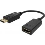 VISION Professional installation-grade Mini DisplayPort to HDMI adaptor - LIFETIME WARRANTY - 4K 60Hz - gold connectors - HDMI 2.0 - does not convert HDMI to DP - mDP (M) to HDMI (F) - ATI eyefinity multi-screen display - overall length 225 mm -  out