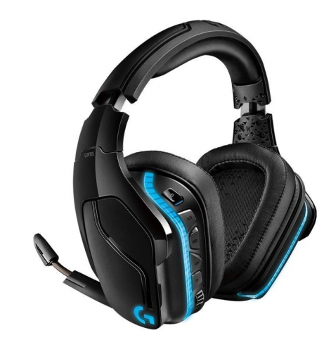 Logitech Gaming Headset G935 - Auscultadores - canal 7.1 - tamanho completo - 2,4 GHz - sem fios - macaco de 3,5 mm - preto, azul